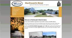 Desktop Screenshot of macdonaldsmotel.ca
